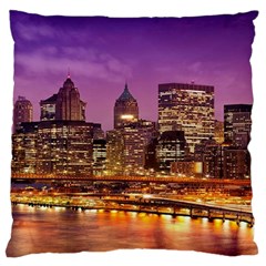 City Night Large Flano Cushion Case (one Side) by BangZart