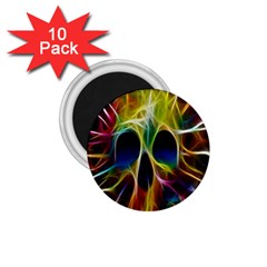 Skulls Multicolor Fractalius Colors Colorful 1 75  Magnets (10 Pack)  by BangZart