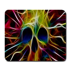 Skulls Multicolor Fractalius Colors Colorful Large Mousepads by BangZart