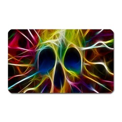 Skulls Multicolor Fractalius Colors Colorful Magnet (rectangular) by BangZart