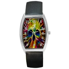 Skulls Multicolor Fractalius Colors Colorful Barrel Style Metal Watch by BangZart