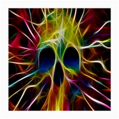 Skulls Multicolor Fractalius Colors Colorful Medium Glasses Cloth (2-side) by BangZart