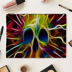 Skulls Multicolor Fractalius Colors Colorful Cosmetic Bag (xl) by BangZart