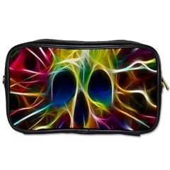 Skulls Multicolor Fractalius Colors Colorful Toiletries Bags 2-side by BangZart