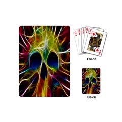 Skulls Multicolor Fractalius Colors Colorful Playing Cards (mini)  by BangZart