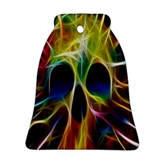 Skulls Multicolor Fractalius Colors Colorful Ornament (bell) by BangZart