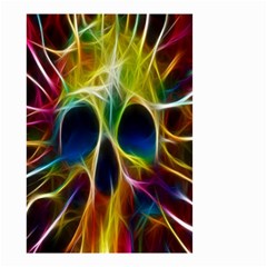 Skulls Multicolor Fractalius Colors Colorful Small Garden Flag (two Sides) by BangZart