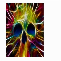 Skulls Multicolor Fractalius Colors Colorful Large Garden Flag (two Sides) by BangZart