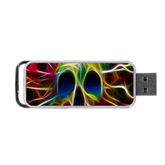 Skulls Multicolor Fractalius Colors Colorful Portable Usb Flash (one Side) by BangZart