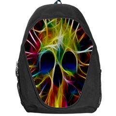 Skulls Multicolor Fractalius Colors Colorful Backpack Bag by BangZart