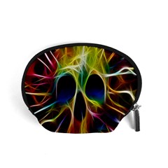 Skulls Multicolor Fractalius Colors Colorful Accessory Pouches (small)  by BangZart