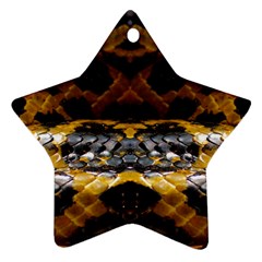 Textures Snake Skin Patterns Ornament (star) by BangZart