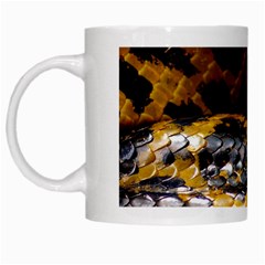 Textures Snake Skin Patterns White Mugs by BangZart