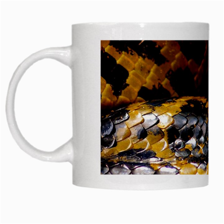 Textures Snake Skin Patterns White Mugs