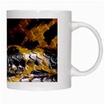 Textures Snake Skin Patterns White Mugs Right