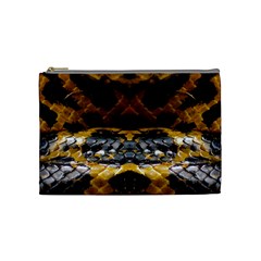 Textures Snake Skin Patterns Cosmetic Bag (medium)  by BangZart