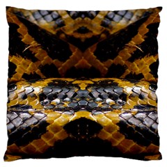 Textures Snake Skin Patterns Large Cushion Case (one Side) by BangZart