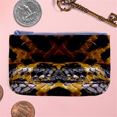 Textures Snake Skin Patterns Large Coin Purse by BangZart