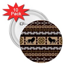 Lion African Vector Pattern 2 25  Buttons (10 Pack)  by BangZart