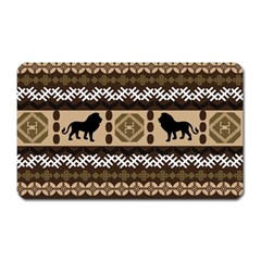 Lion African Vector Pattern Magnet (rectangular) by BangZart