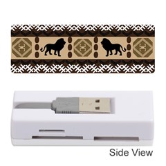 Lion African Vector Pattern Memory Card Reader (stick)  by BangZart