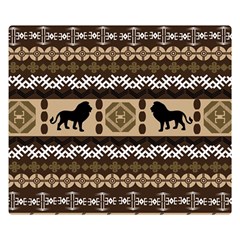 Lion African Vector Pattern Double Sided Flano Blanket (small)  by BangZart