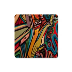 Vivid Colours Square Magnet by BangZart