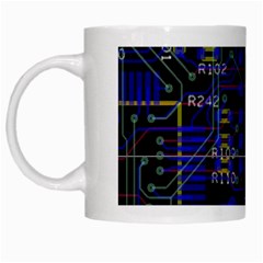 Technology Circuit Board Layout White Mugs by BangZart