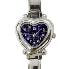 Technology Circuit Board Layout Heart Italian Charm Watch by BangZart