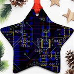 Technology Circuit Board Layout Star Ornament (Two Sides) Front