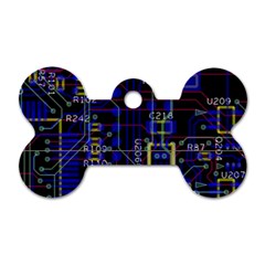 Technology Circuit Board Layout Dog Tag Bone (one Side) by BangZart