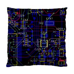 Technology Circuit Board Layout Standard Cushion Case (one Side) by BangZart