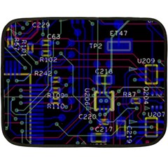 Technology Circuit Board Layout Fleece Blanket (mini) by BangZart