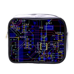 Technology Circuit Board Layout Mini Toiletries Bags by BangZart