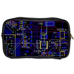 Technology Circuit Board Layout Toiletries Bags 2-side by BangZart