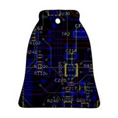 Technology Circuit Board Layout Ornament (bell) by BangZart