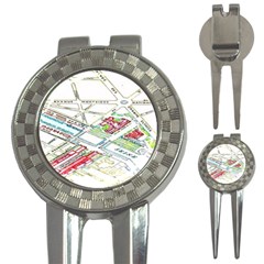 Paris Map 3-in-1 Golf Divots by BangZart