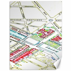 Paris Map Canvas 36  X 48  