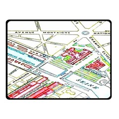 Paris Map Fleece Blanket (small) by BangZart