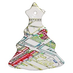 Paris Map Christmas Tree Ornament (two Sides) by BangZart