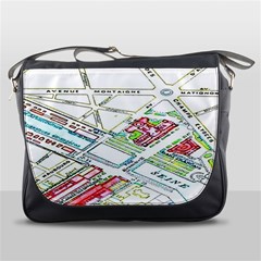 Paris Map Messenger Bags by BangZart