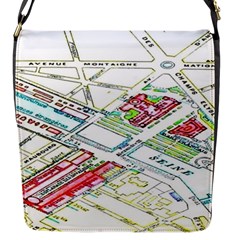 Paris Map Flap Messenger Bag (s) by BangZart