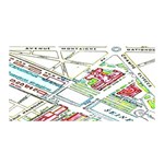 Paris Map Satin Wrap Front