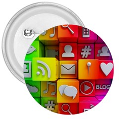 Colorful 3d Social Media 3  Buttons by BangZart