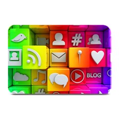 Colorful 3d Social Media Plate Mats by BangZart