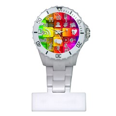 Colorful 3d Social Media Plastic Nurses Watch by BangZart