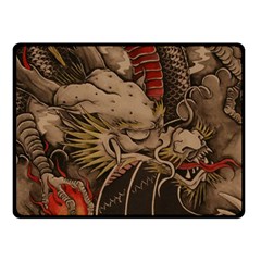 Chinese Dragon Double Sided Fleece Blanket (small) 