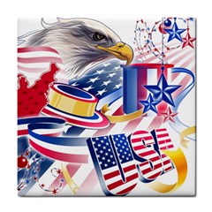 United States Of America Usa  Images Independence Day Tile Coasters by BangZart