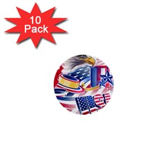 United States Of America Usa  Images Independence Day 1  Mini Buttons (10 Pack)  by BangZart