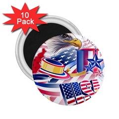 United States Of America Usa  Images Independence Day 2 25  Magnets (10 Pack) 